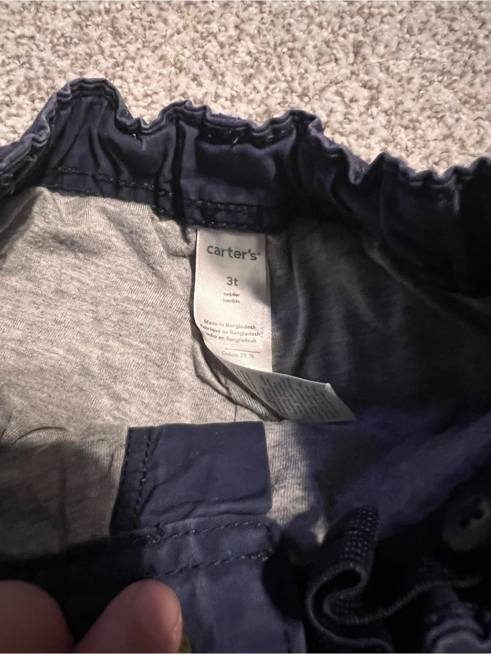 Carter's Navy Elastic-Waist Casual Pants